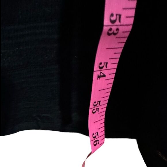 APT 9 Black Lined Textured Striped Maxi Dress. Scoop Neck w Side Slits. Size M - Picture 5 of 8